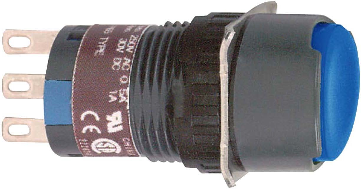 Schneider Electric XB6EAA62P Drucktaster blau Ø 16 flach o. Rastung 2W 5 Stück