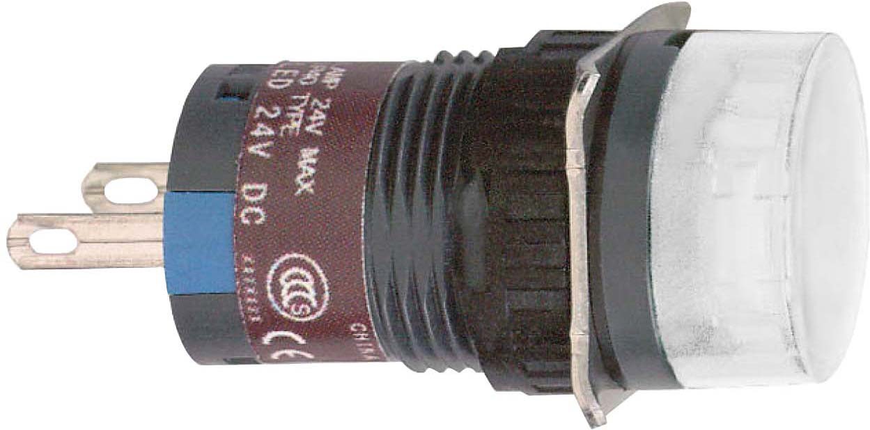 Schneider Electric XB6EAV1BP Leuchtmelder rund Ø 16 IP 65 weiß Integral LED 24 V Stecker 5 Stück
