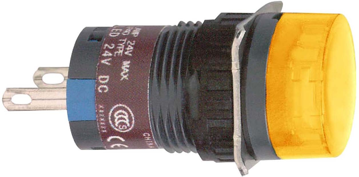 Schneider Electric XB6EAV8BP Leuchtmelder rund Ø 16 IP 65 orange Integral LED 24 V Stecker 5 Stück