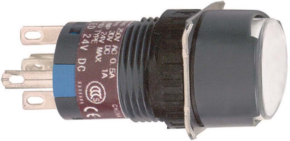 Schneider Electric XB6EAW1B1P Leuchtdrucktaster weiß Ø 16 flach o. Rastung 24 V 1W 5 Stück