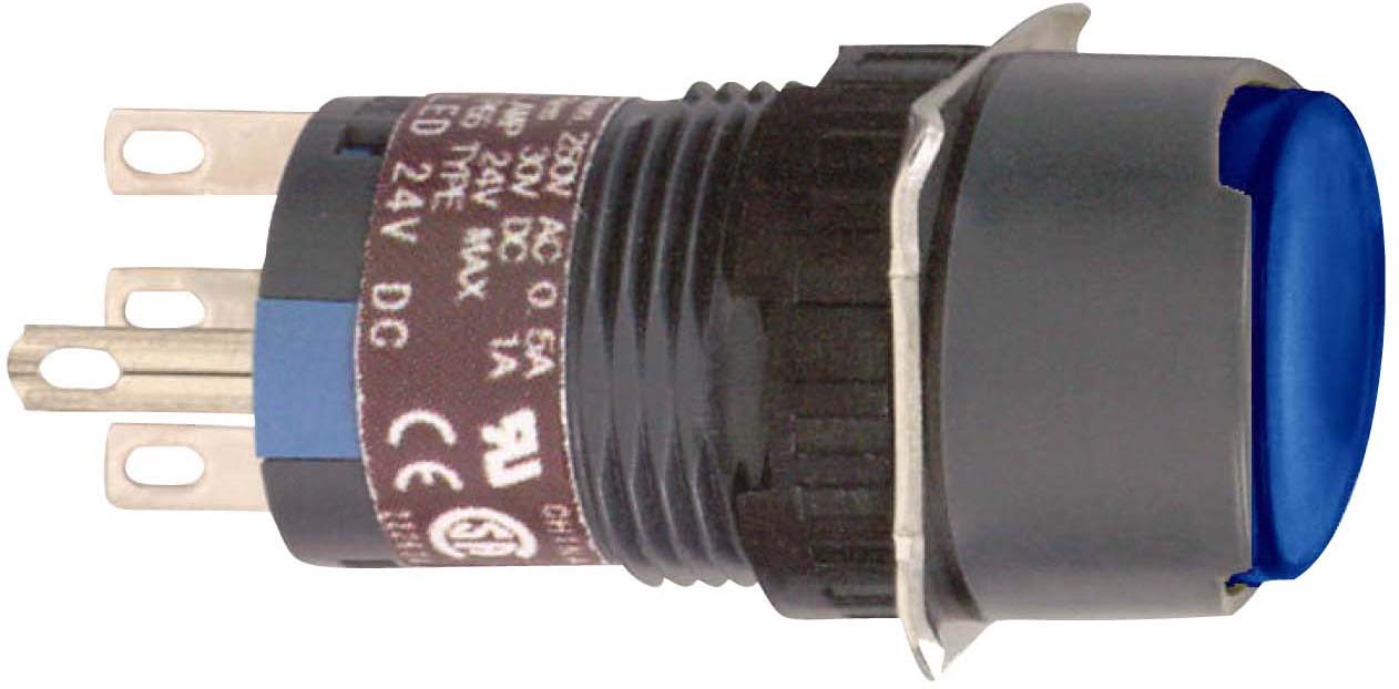 Schneider Electric XB6EAW6B1P Leuchtdrucktaster blau Ø 16 flach 24 V 1ÖS 5 Stück