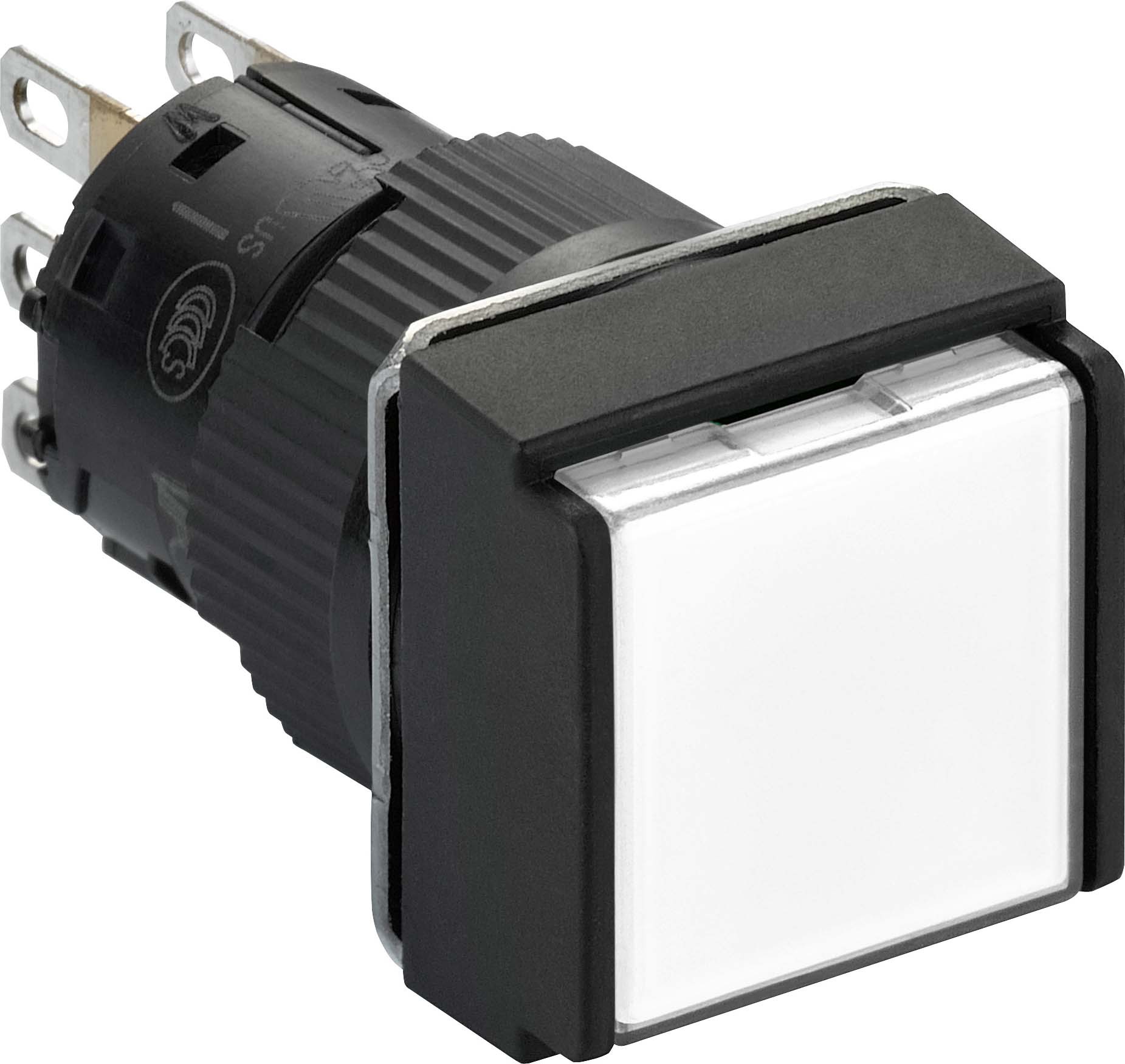 Schneider Electric XB6ECA11P Weißer pushbutton Ø 16 flach o. Rastung 1OC 5 Stück