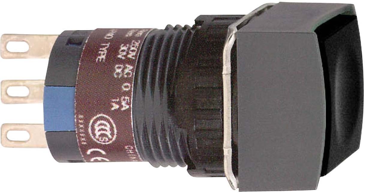 Schneider XB6ECA21P Drucktaster, schwarz Ø 16, flach, o. Rastung, 1W