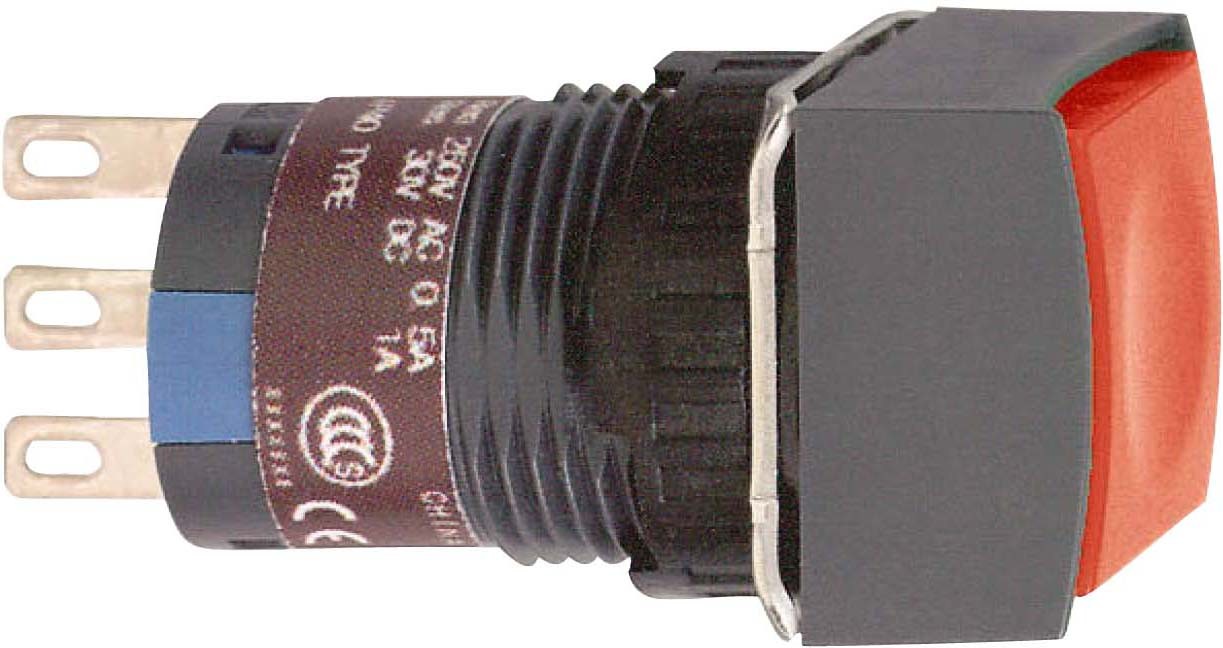 Schneider XB6ECA41P Drucktaster, rot Ø 16, flach, o. Rastung, 1W