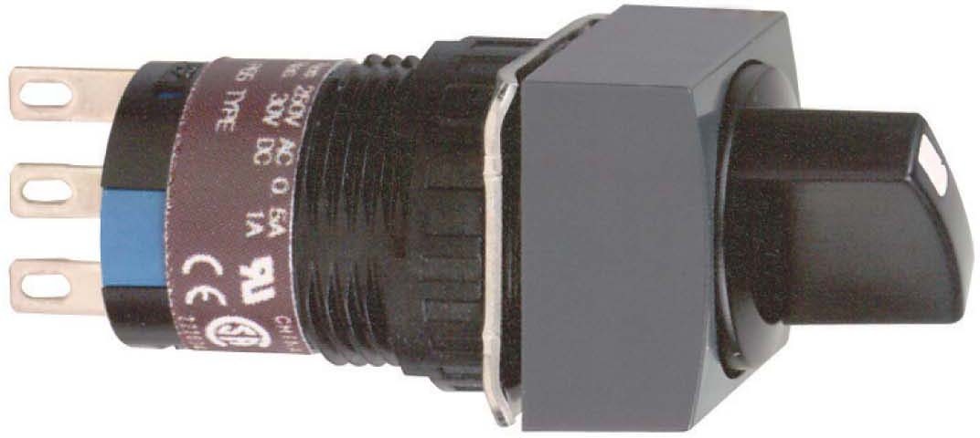 Schneider Electric XB6ECD221P Wahlschalter schwarz Ø 16 Knebel vorstehend 2 Stellungen 1W 5 Stück