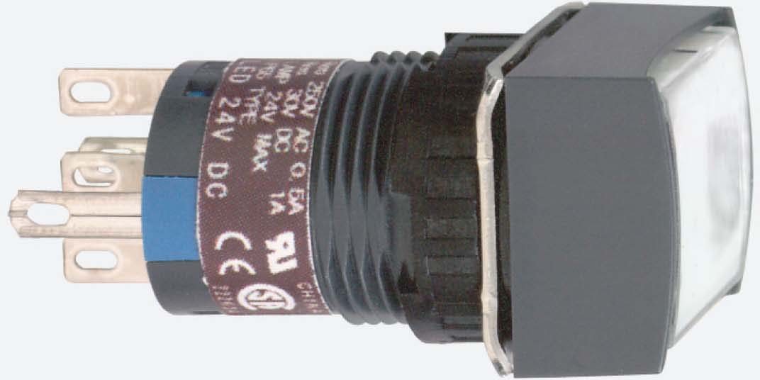 Schneider XB6ECW1B1P Leuchtdrucktaster, weiß Ø 16, flach, o. Rastung, 24 V, 1W