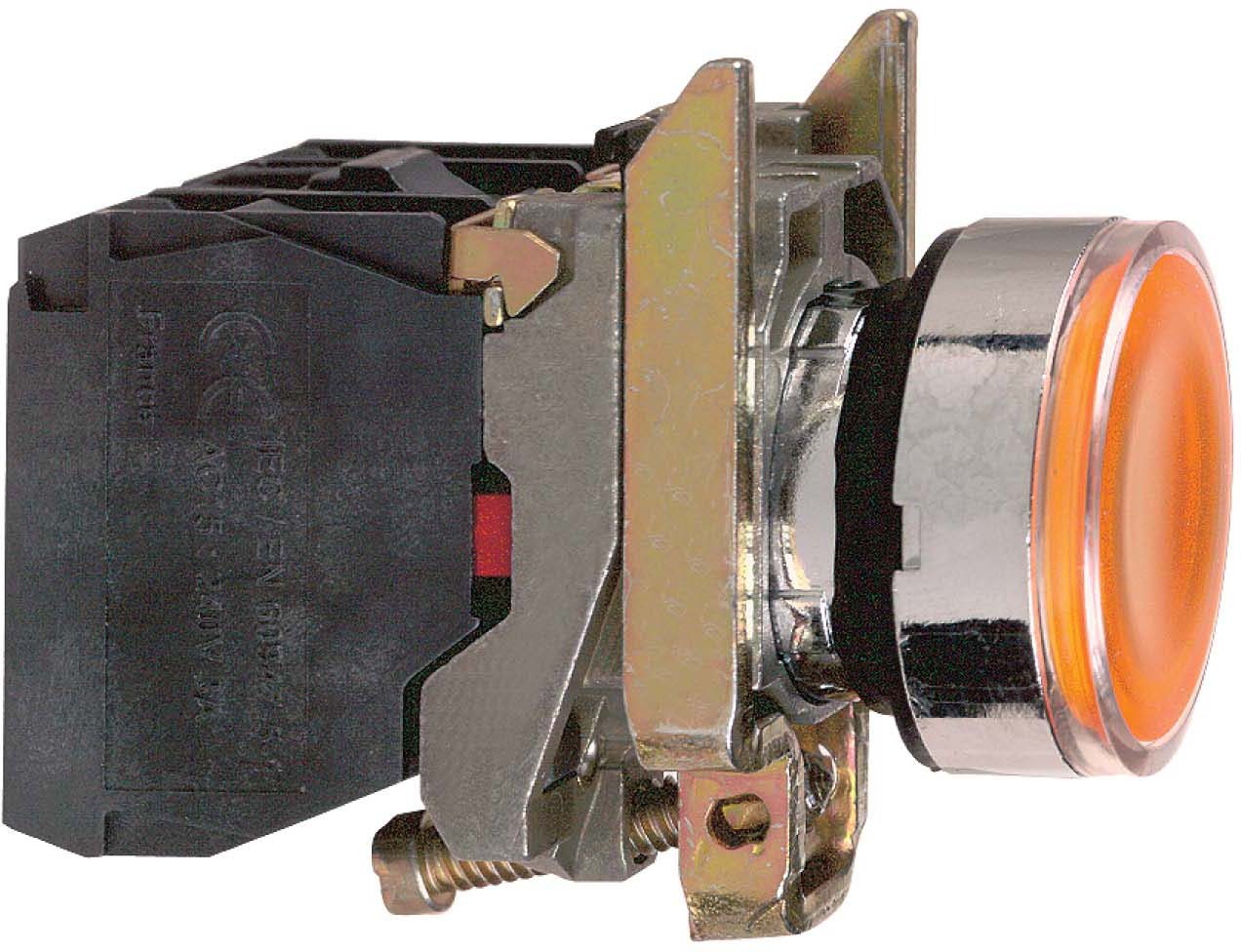 Schneider XB7EV75P Leuchtmelder, Harmony XB7, Monoblock, Kunststoff, Ø22mm, gelb, Glühlampe, 230V AC, Schraubklemme