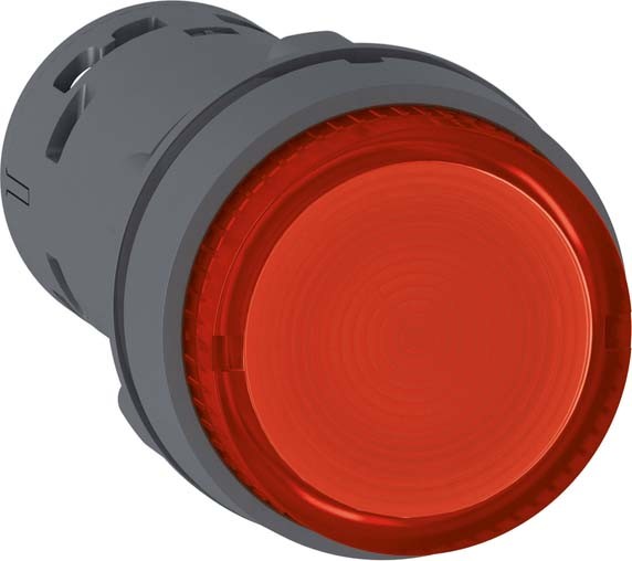 Schneider XB7NW34B1 Leuchtdrucktaster, Harmony XB7, Monoblock, Kunststoff, Ø22mm, rot, integrierte LED, 24V ACDC, 1S, Schraubklemmen