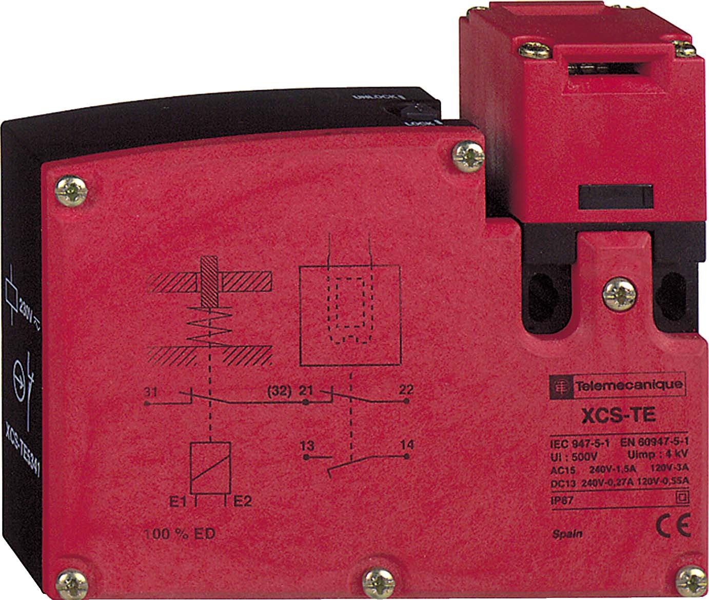 Schneider Electric XCSTE5512 XCSTE-Si-Pos.sch. Kunstst.gek. 1Ö+1S gest. schalt. 1 Leit.einf.