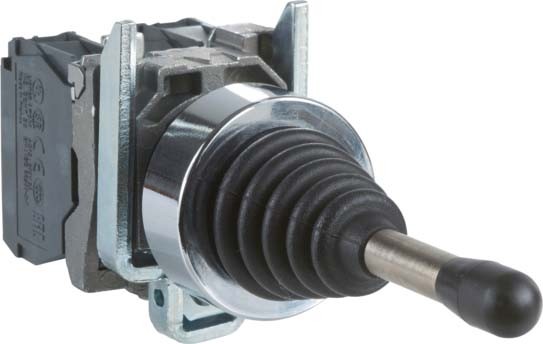 Schneider XD4PA247 Joystick, Harmony XB4, Metall schwarz, 22mm, schwarz, 4 Richtungen, 1-stufig, tastend, mit Rückzug, 1S pro Richtung