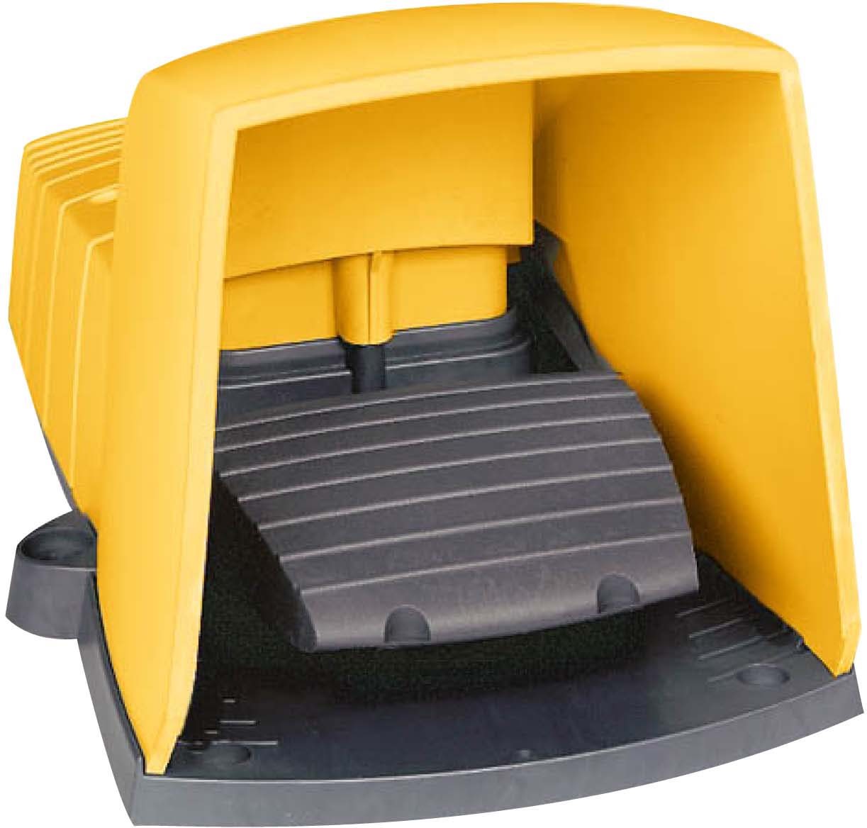 Schneider XPEY311 Fußschalter, Harmony XPE, einfach, Kunststoff, gelb, 1-stufig, 2Ö+2S, IP55, mit Schutzhaube