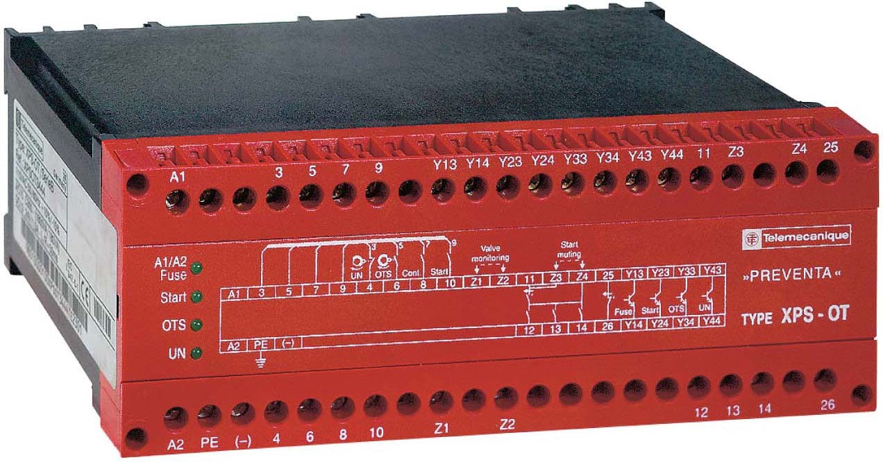 Schneider XPSOT3744 Sicherheitsbaustein für Exzenterpressen, oberen Totpunkt, Nachlaufweg, 230VAC