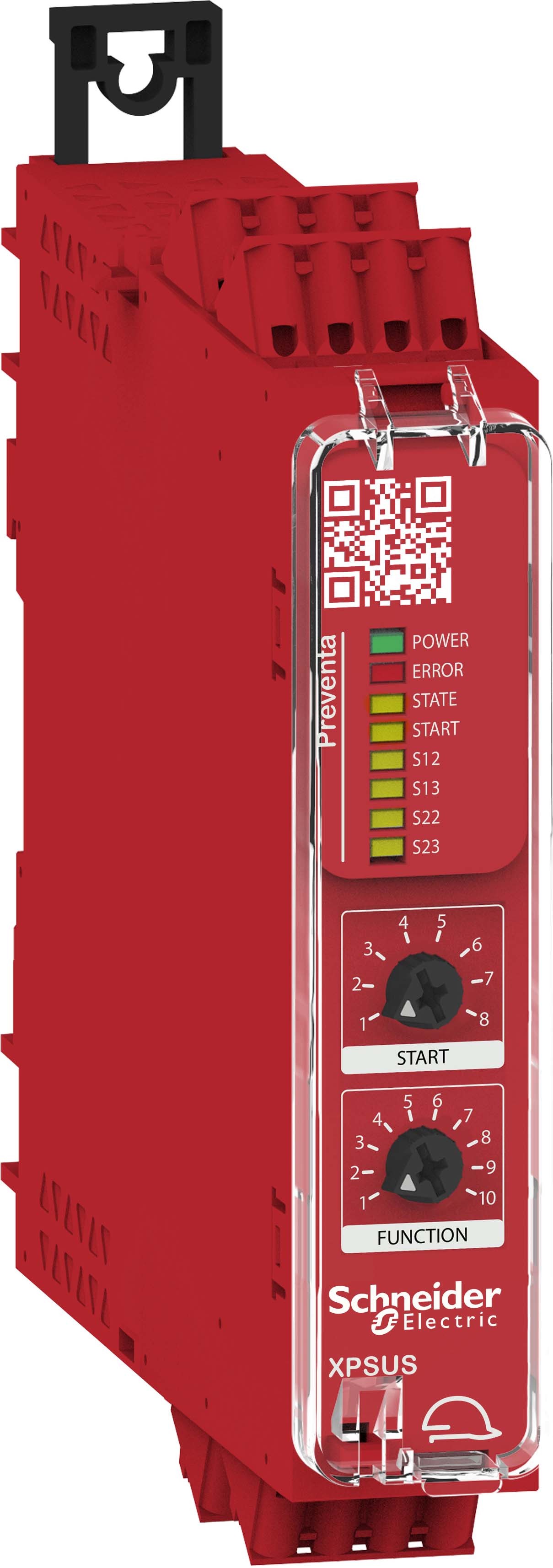 Schneider XPSUS32AC Sicherheitsrelais, Harmony XPSU, 10Funktionen, 2Kreise, PLe/Kat4/SIL3, 2S, Diagnose, 48-240VAC/DC, Federzug