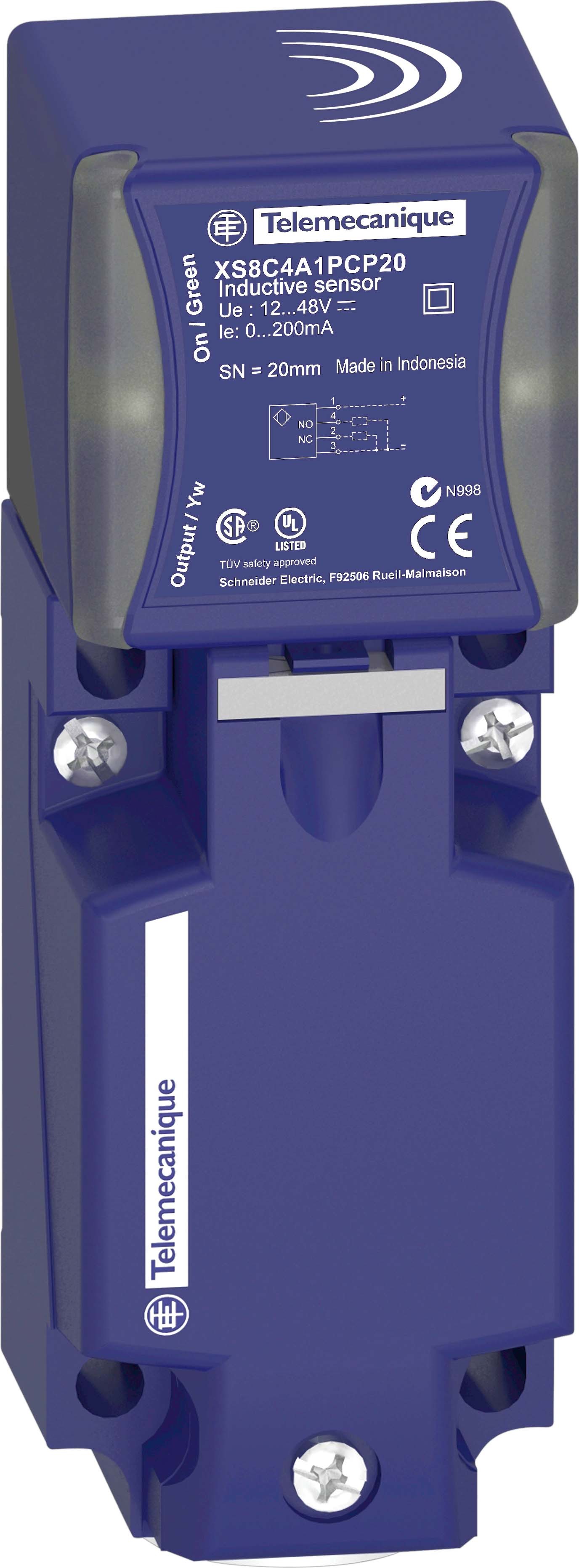 Schneider Electric XS8C4A4NCG13 XS8-Indu. Näher.sch. 40x40x117 PBT Sn 40 Meterm 12-48 V DC Klemmen