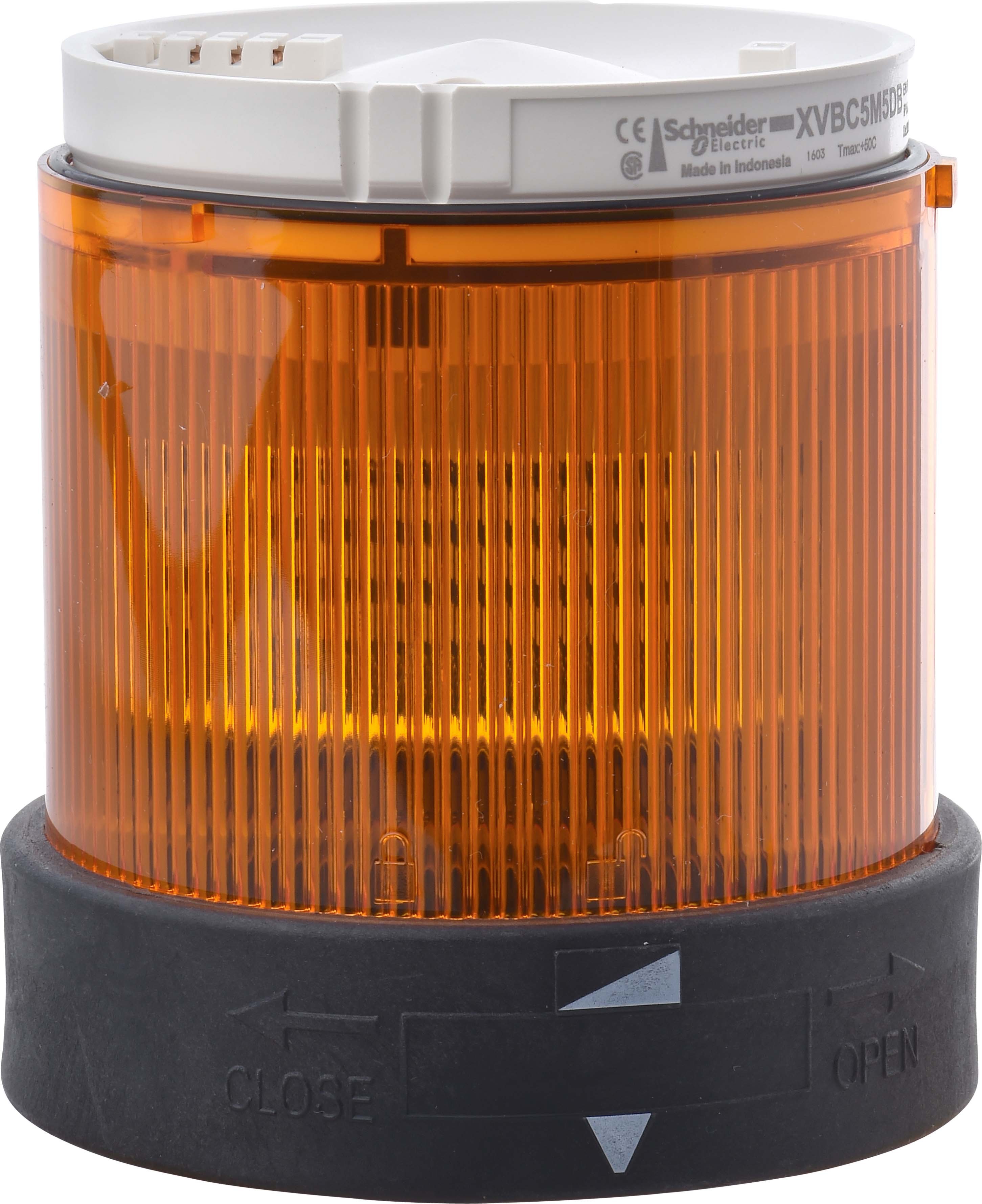 Schneider XVBC2B5D Ø 70mm beleuchtete Einheit mit Lichtdiffusor, konstant, orange, IP65, 24 V
