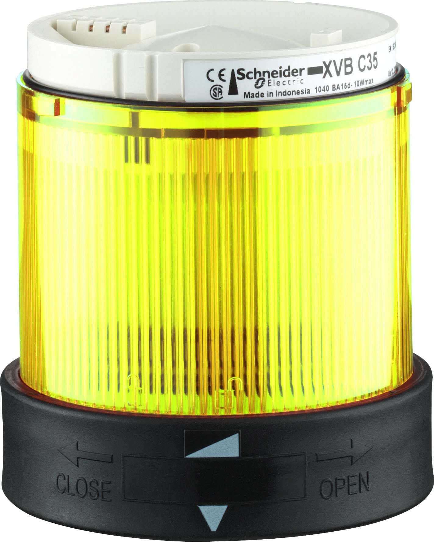 Schneider XVBC2B8D Ø 70mm beleuchtete Einheit mit Lichtdiffusor, konstant, gelb, IP65, 24 V
