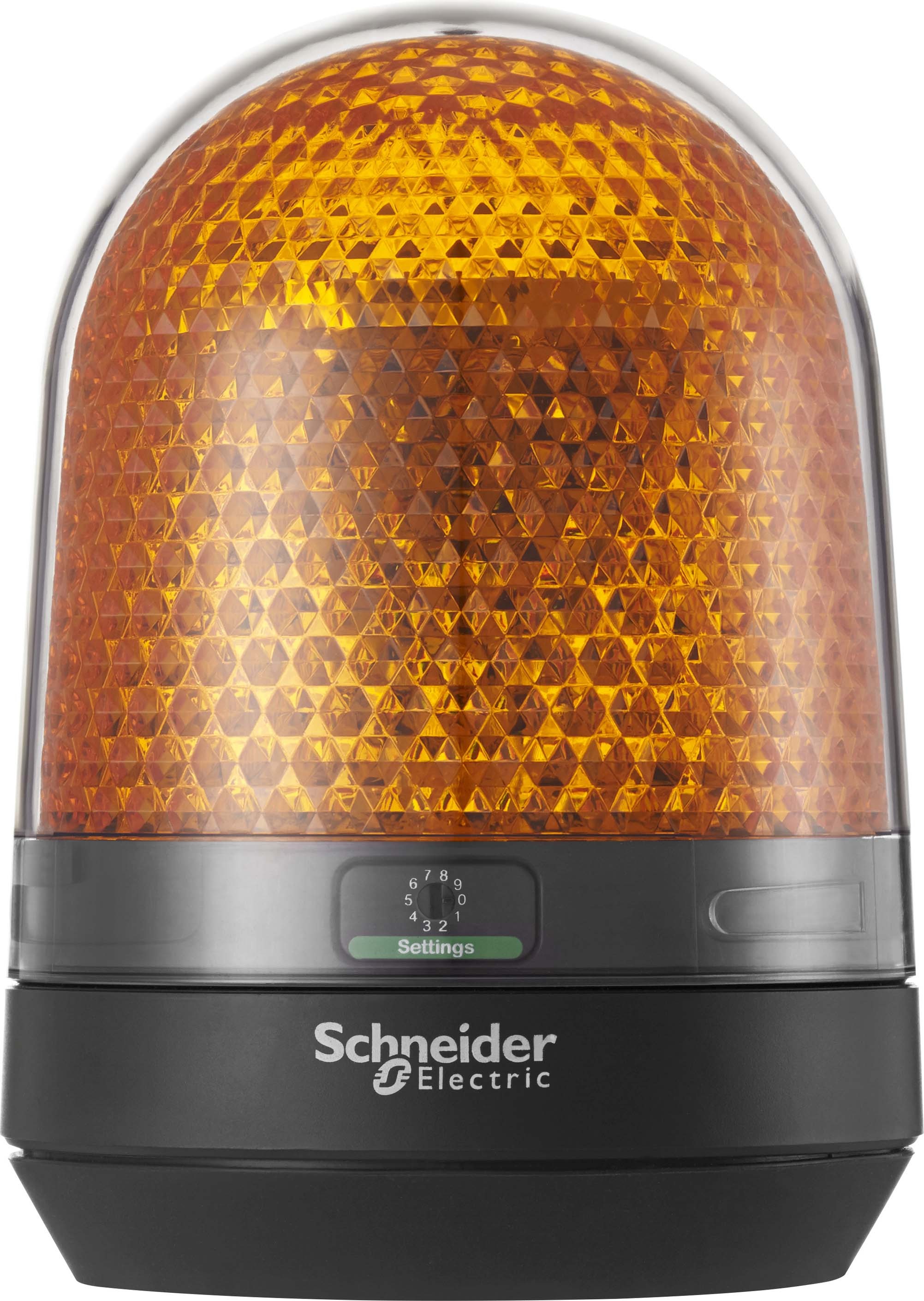 Schneider XVR3B05 Drehspiegelleuchte, Harmony XVR, 100mm, orange, integrierte LEDs, ohne Buzzer, 12-24V DC
