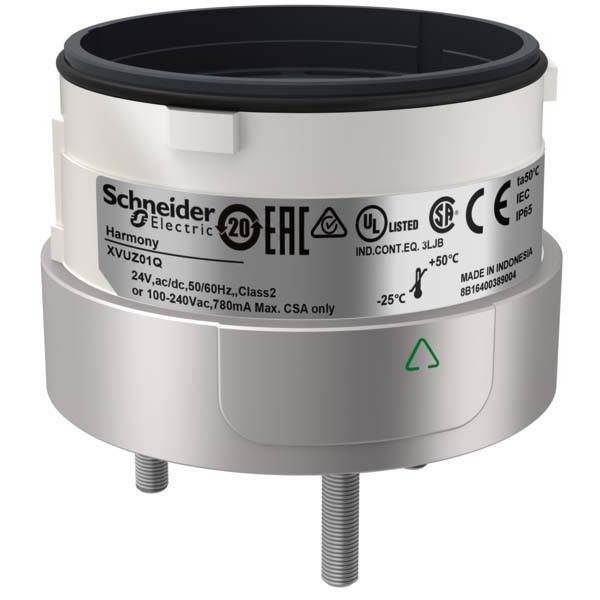 Schneider XVUZ01Q Direktmontageplatte, Harmony XVU, modular, 3 x M4, 60mm, silber, IP65, 24V ACDC, 110-240V AC