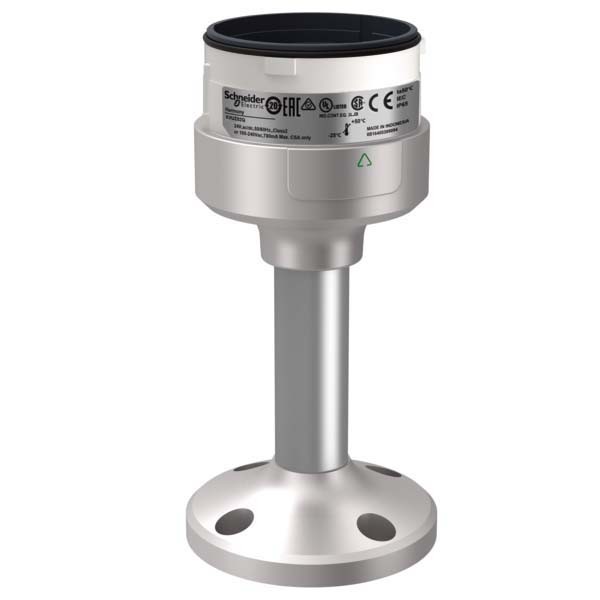 Schneider XVUZ02Q Montageplatte auf Aluminium-Rohr, Harmony XVU, modular, 60mm, silber, Höhe 100mm, 24V ACDC, 110-240V AC