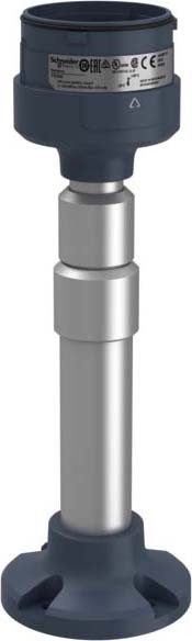 Schneider XVUZ05 Montageplatte auf Teleskoprohr, Harmony XVU, modular, 60mm, Aluminium, schwarz, Höhe 210-385mm, 24V ACDC