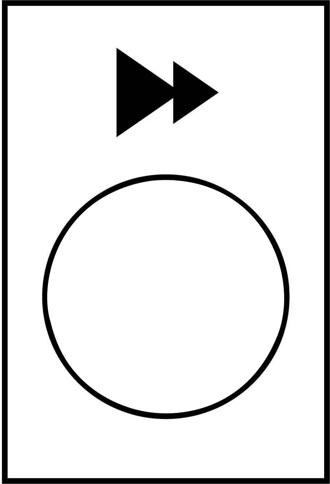 Schneider Electric ZB2BY4903 Bezeichnungsschild 30x40mm weiß Heben oder rechts langsam-schnell