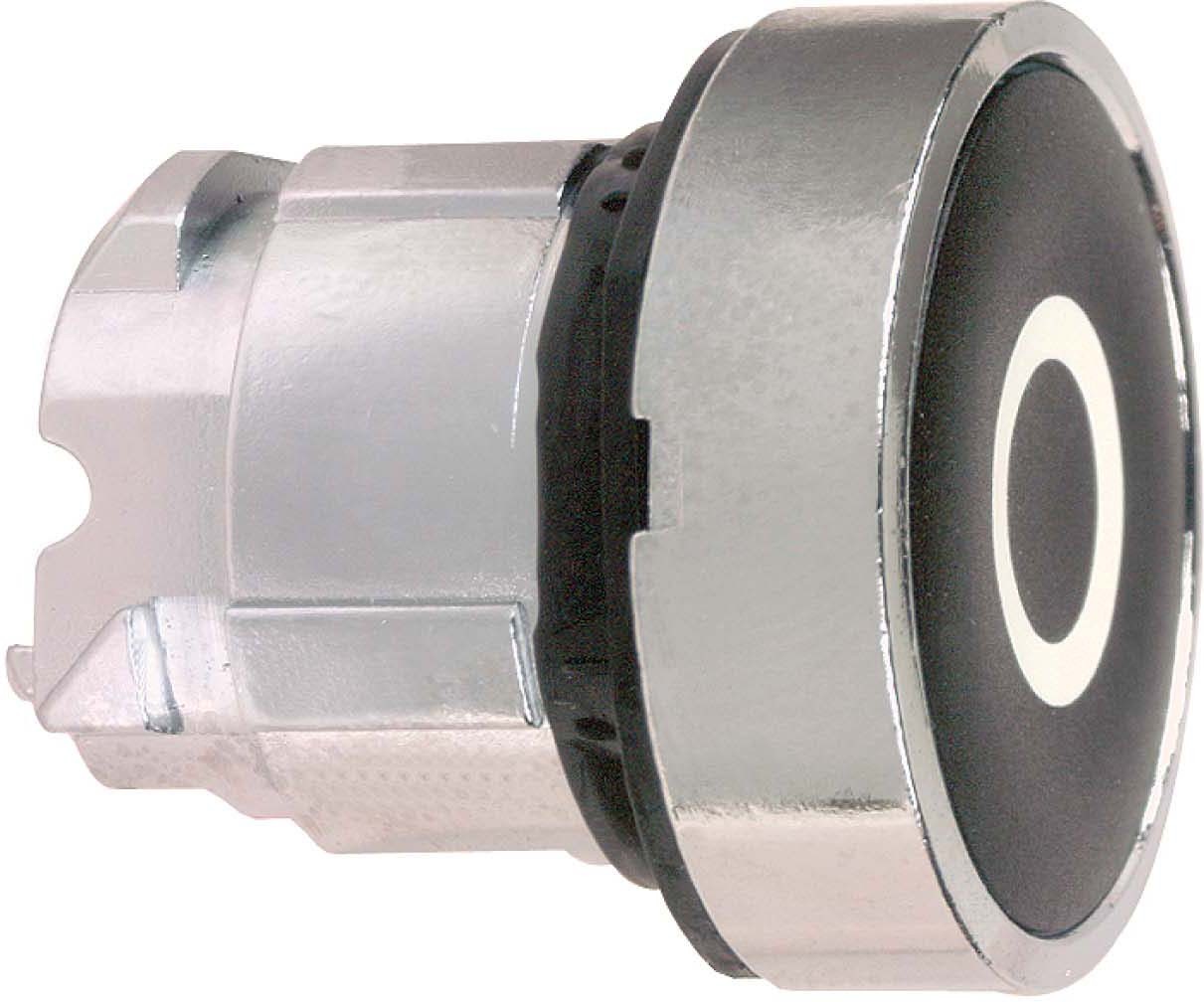 Schneider ZB4BA232 Drucktaster, Frontelement, Harmony XB4, Metall, 22mm, schwarz, beschriftet O, tastend