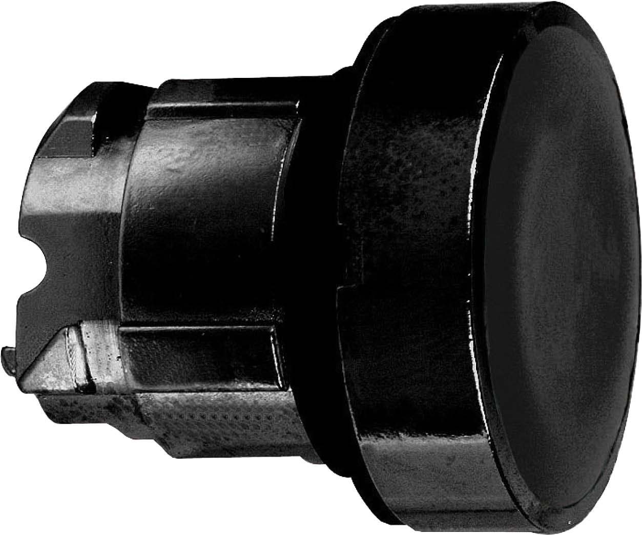 Schneider ZB4BA27 Drucktaster, Frontelement, Harmony XB4, Metall schwarz, 22mm, schwarz, unbeschriftet, tastend