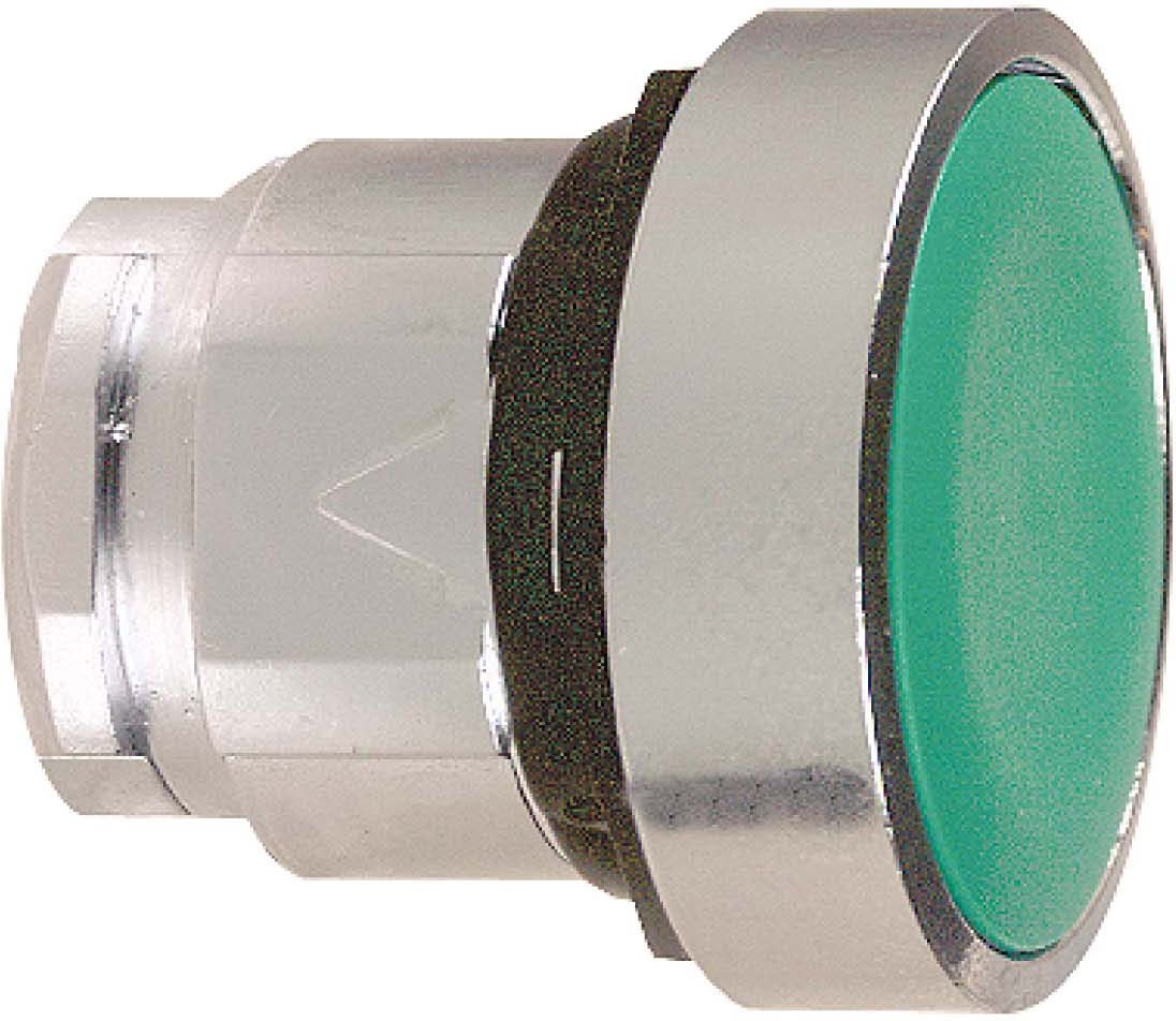 Schneider ZB4BA3 Drucktaster, Frontelement, Harmony XB4, Metall, 22mm, grün, unbeschriftet, tastend