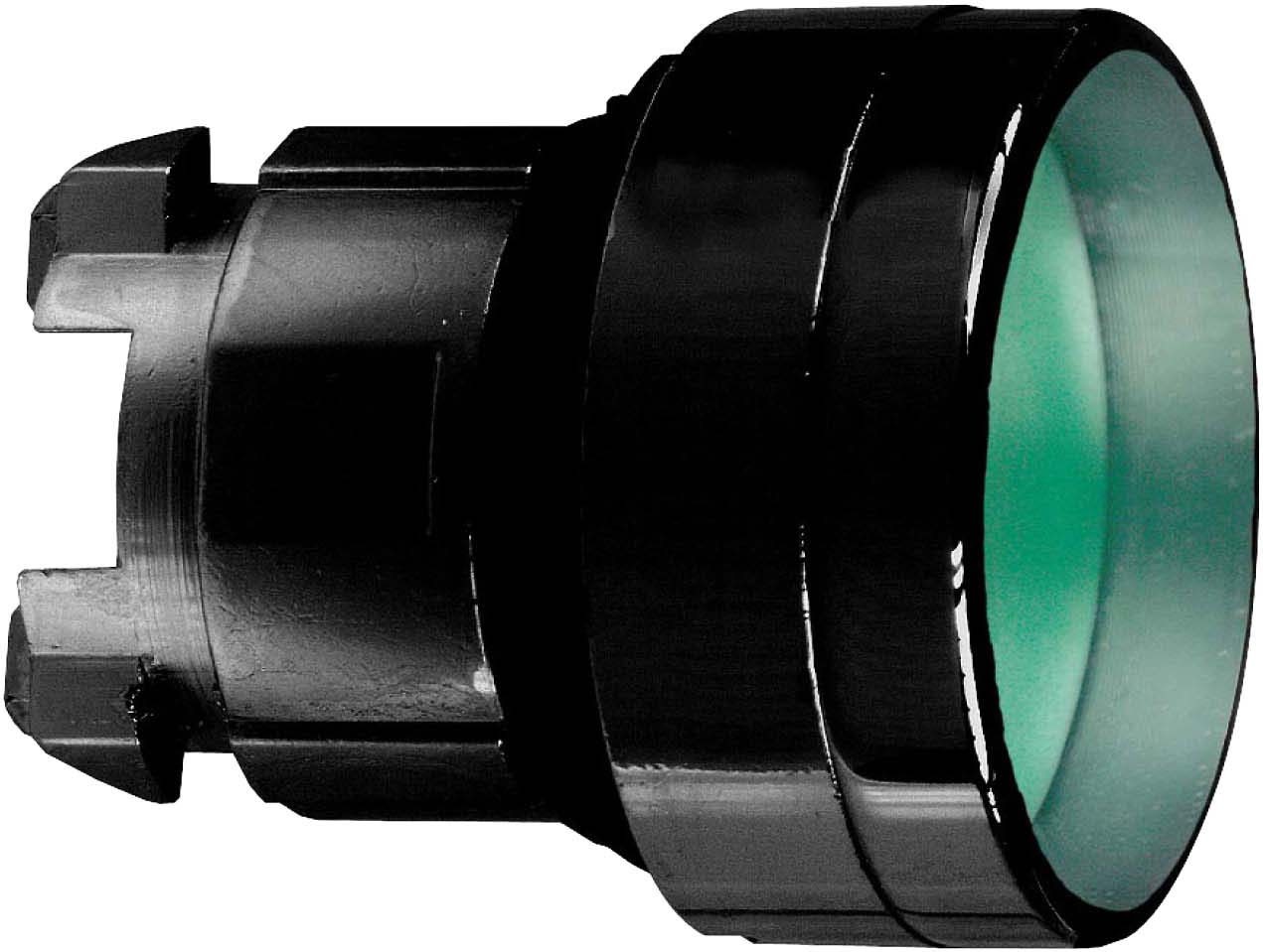 Schneider ZB4BA367 Drucktaster, Frontelement, Harmony XB4, Metall schwarz, 22mm, grün, zurückgesetzt, unbeschriftet, tastend
