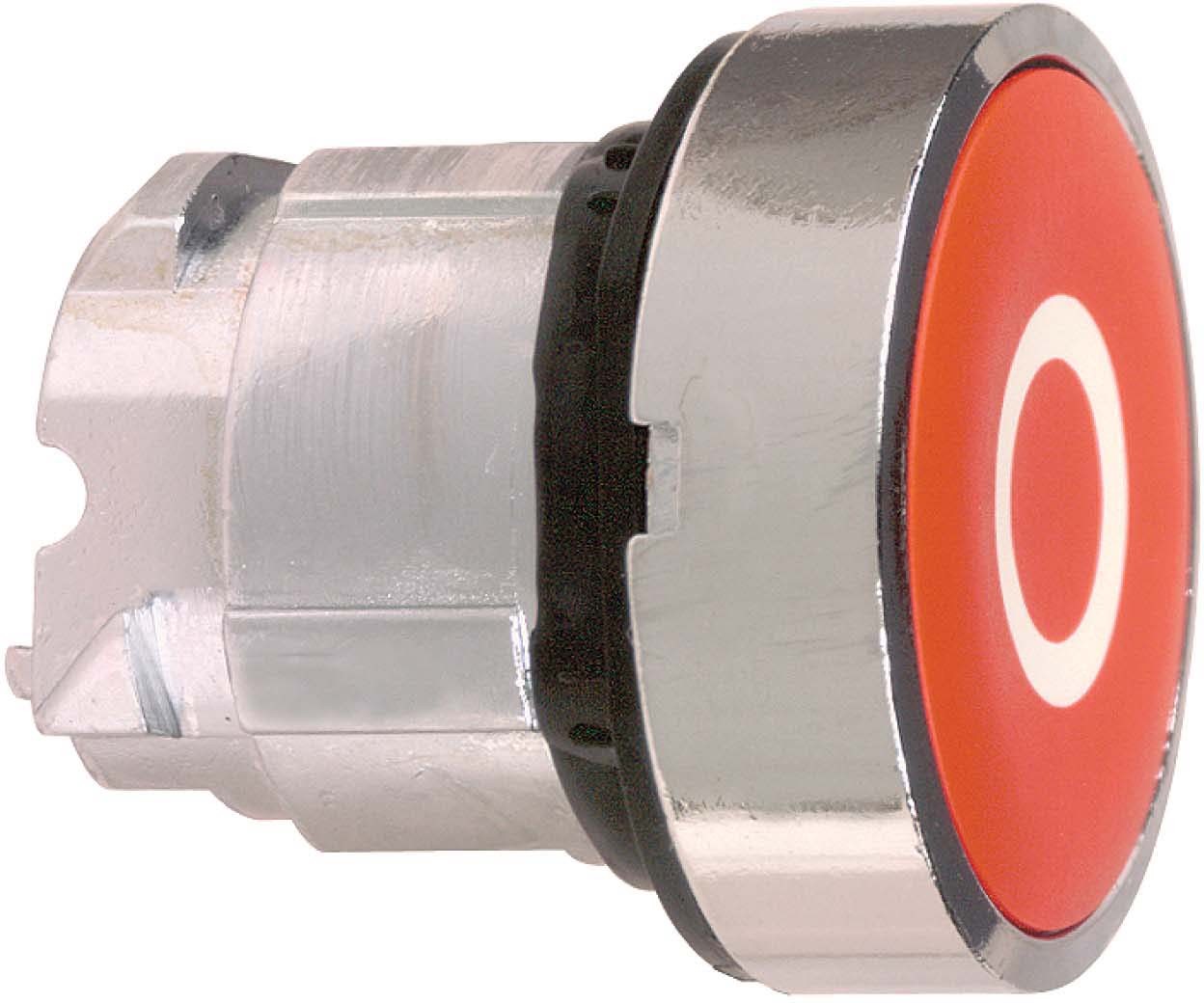 Schneider ZB4BA432 Drucktaster, Frontelement, Harmony XB4, Metall, 22mm, rot, beschriftet O, tastend