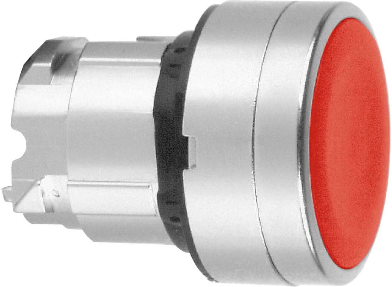 Schneider ZB4BA44 Drucktaster, Frontelement, Harmony XB4, Metall, 22mm, rot, unbeschriftet, tastend, hoch