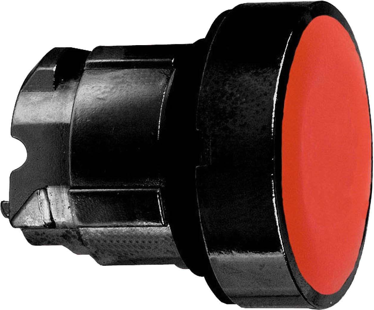 Schneider ZB4BA47 Drucktaster, Frontelement, Harmony XB4, Metall schwarz, 22mm, rot, unbeschriftet, tastend