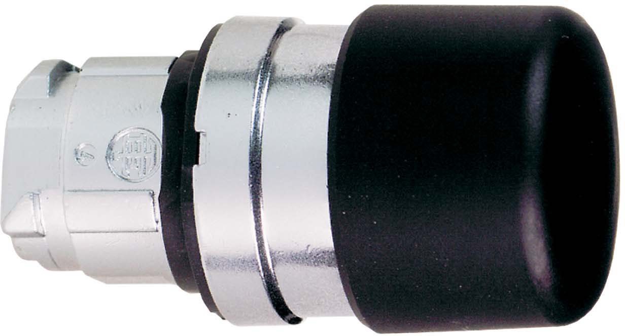 Schneider ZB4BC24 Pilzdrucktaster, Frontelement, Harmony XB4, Metall, 22mm, schwarz, Pilz 30mm, unbeschriftet, tastend