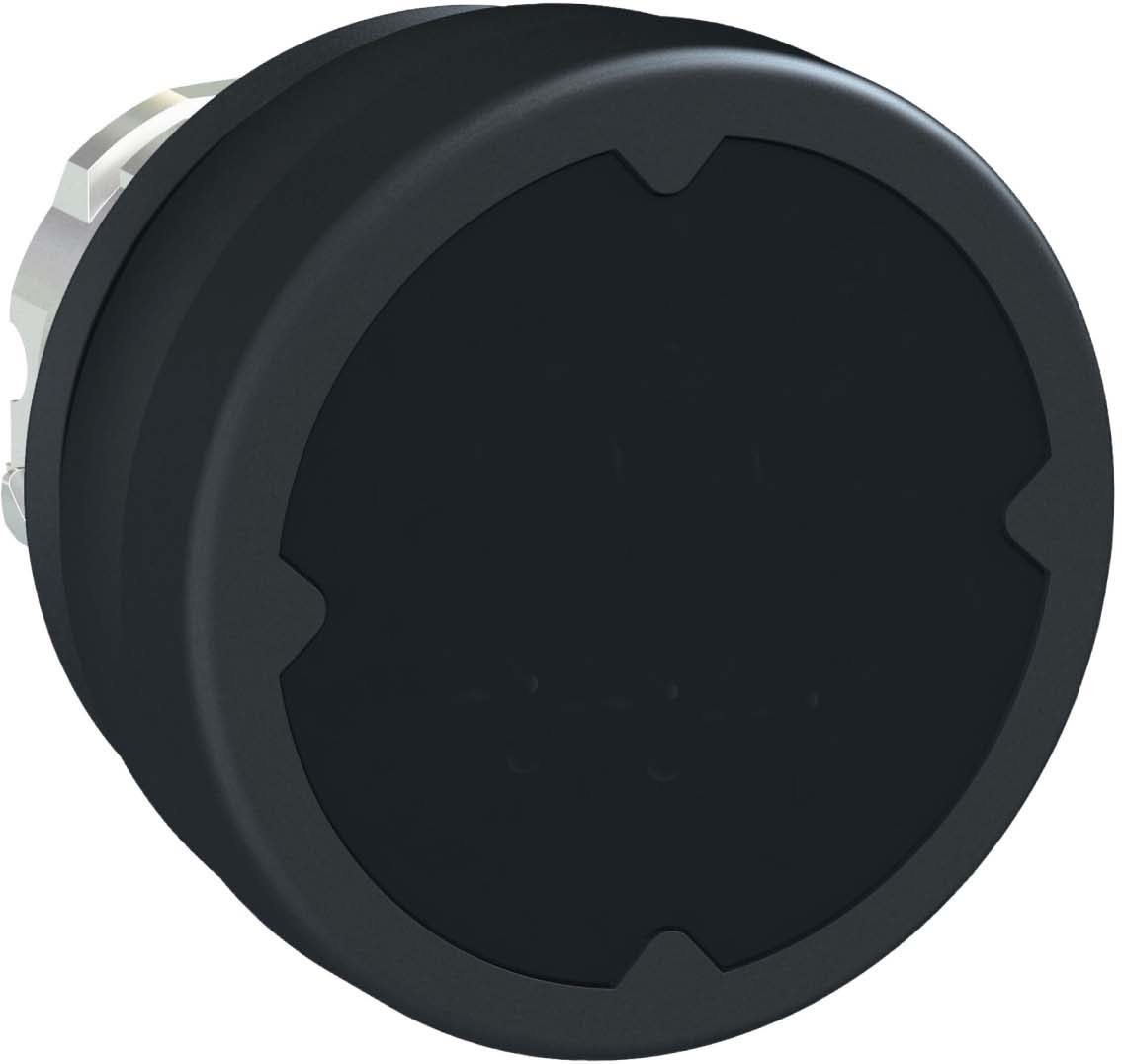 Schneider ZB4BC280 Drucktaster, Frontelement, Harmony XB4, Metall, 22mm, schwarz, unbeschriftet, tastend, Dichtungsmanschette