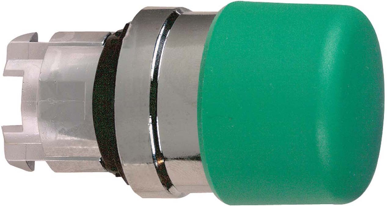 Schneider ZB4BC34 Pilzdrucktaster, Frontelement, Harmony XB4, Metall, 22mm, grün, Pilz 30mm, unbeschriftet, tastend