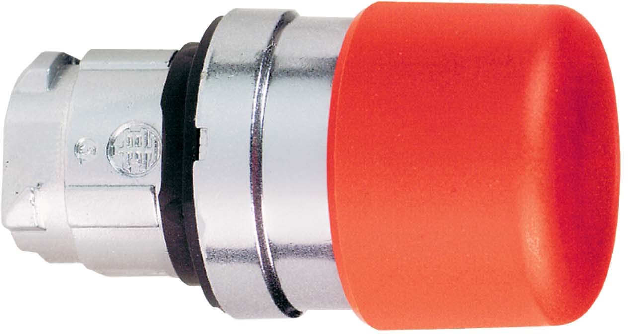 Schneider ZB4BC44 Pilzdrucktaster, Frontelement, Harmony XB4, Metall, 22mm, rot, Pilz 30mm, unbeschriftet, tastend