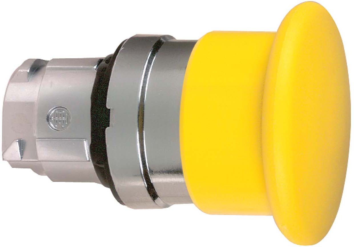 Schneider ZB4BC5 Pilzdrucktaster, Frontelement, Harmony XB4, Metall, 22mm, orange, Pilz 40mm, unbeschriftet, tastend