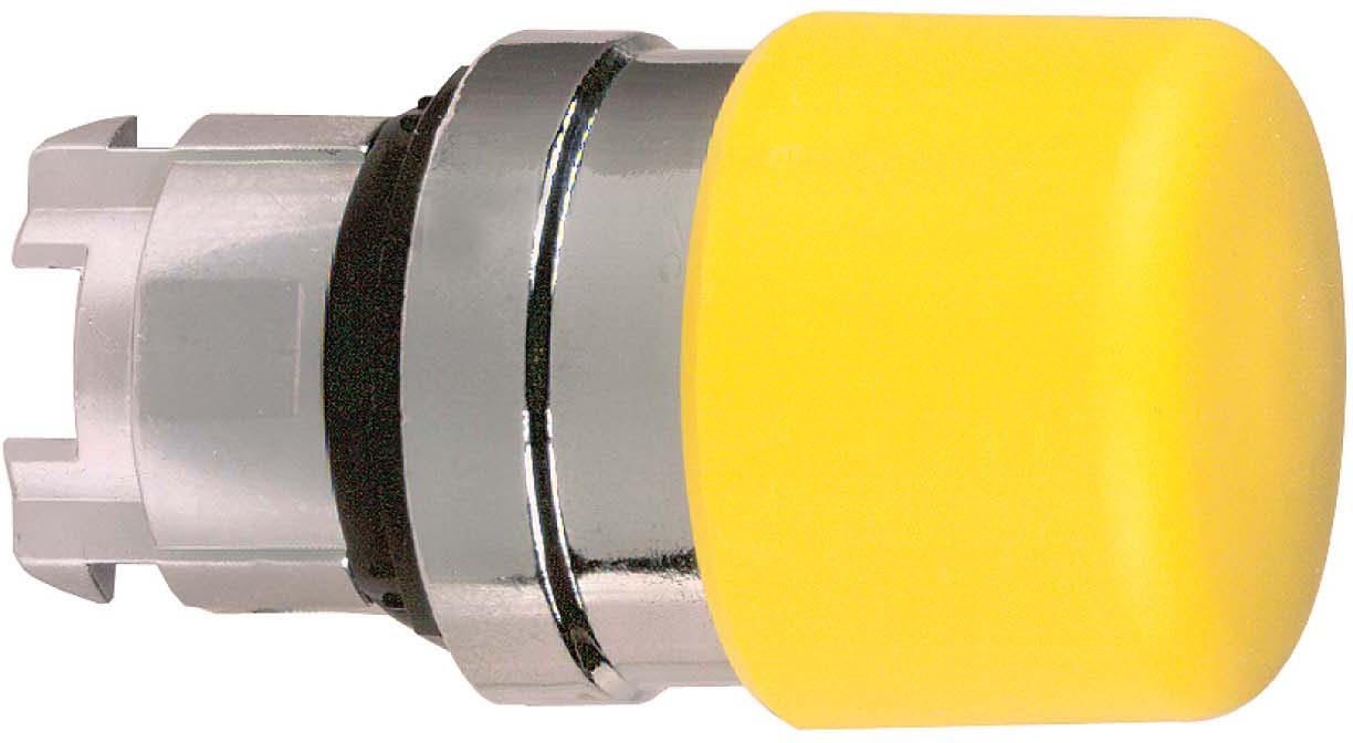 Schneider ZB4BC54 Pilzdrucktaster, Frontelement, Harmony XB4, Metall, 22mm, orange, Pilz 30mm, unbeschriftet, tastend