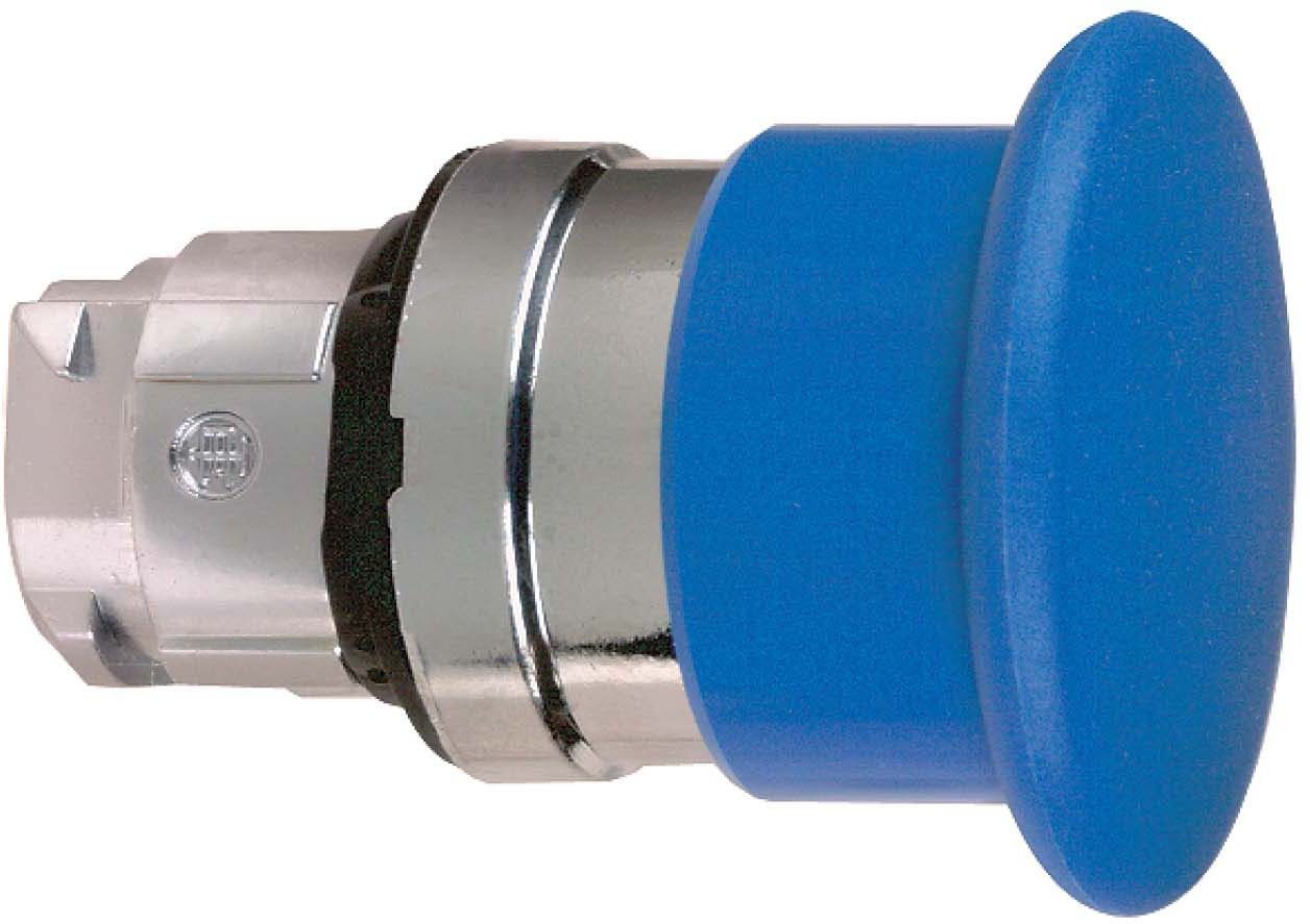 Schneider ZB4BC6 Pilzdrucktaster, Frontelement, Harmony XB4, Metall, 22mm, blau, Pilz 40mm, unbeschriftet, tastend