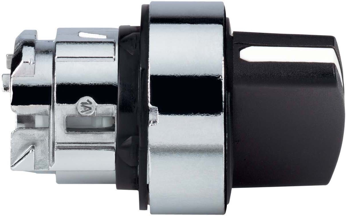 Schneider ZB4BD3 Wahlschalter, Frontelement, Harmony XB4, Metall, 22mm, schwarz, 3 Stellungen, rastend
