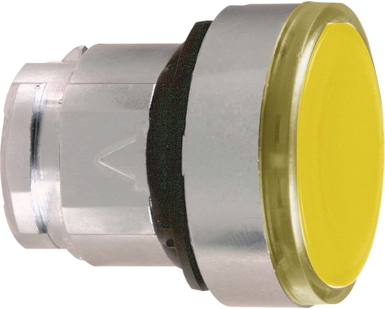 Schneider ZB4BH053 Leuchtdrucktaster, Frontelement, Harmony XB4, Metall, 22mm, orange, unbeschriftet, für universelle LED, rastend