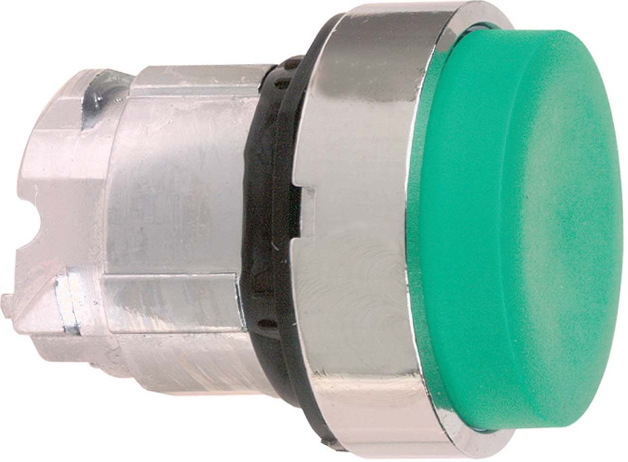 Schneider ZB4BH3 Drucktaster, Frontelement, Harmony XB4, Metall, 22mm, grün, vorstehend, unbeschriftet, rastend