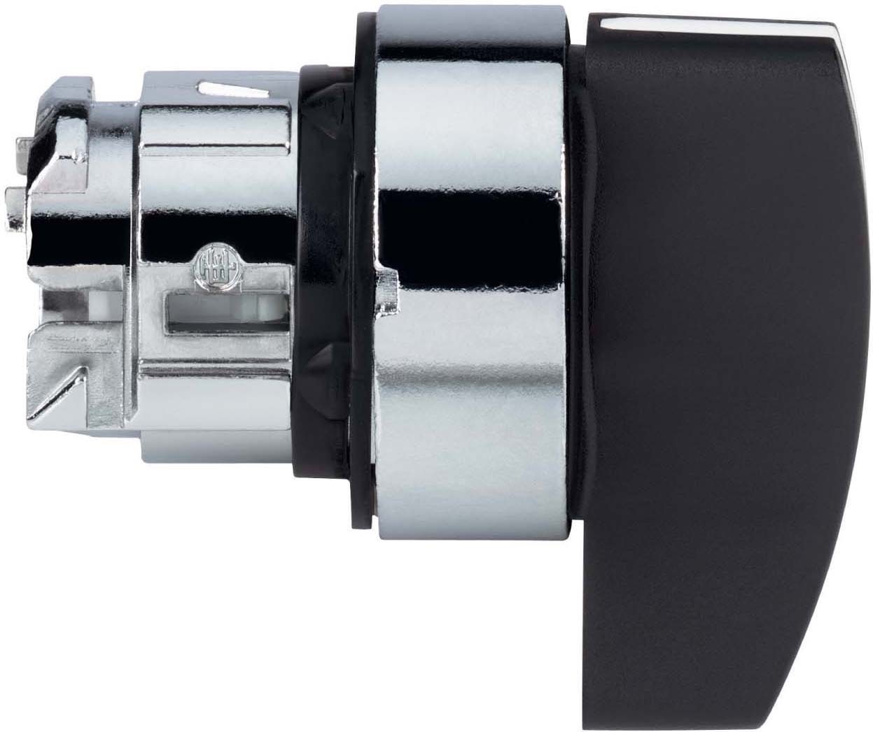 Schneider ZB4BJ8 Wahlschalter, Frontelement, Harmony XB4, Metall, 22mm, schwarz, 3 Stellungen, langer Knebel, Mitte Links rastend