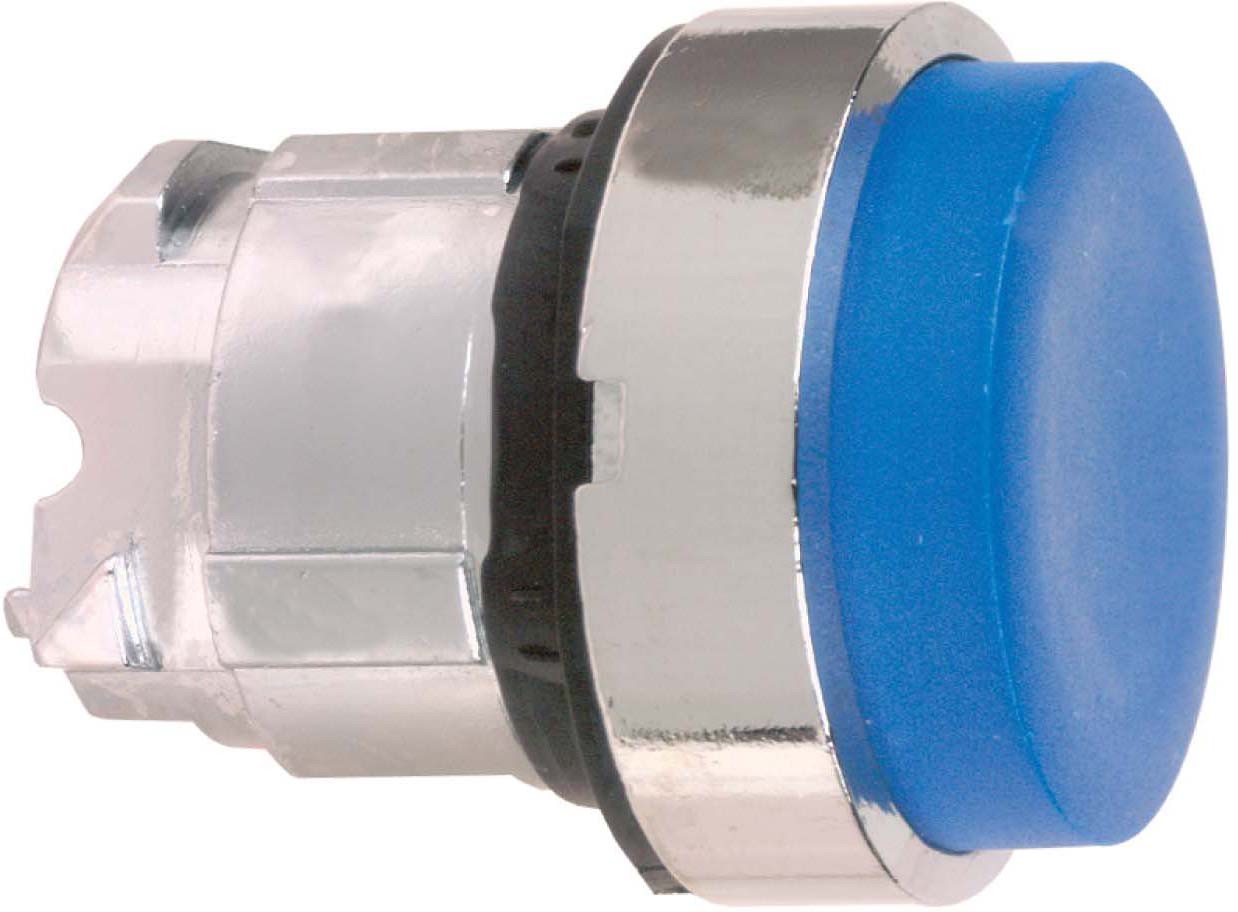 Schneider ZB4BL6 Drucktaster, Frontelement, Harmony XB4, Metall, 22mm, blau, vorstehend, unbeschriftet, tastend