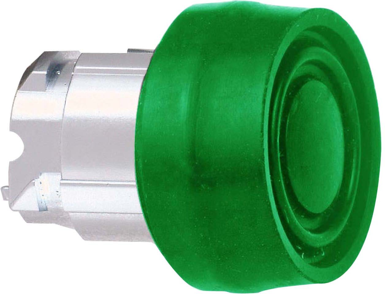 Schneider ZB4BP3S Drucktaster, Frontelement, Harmony XB4, Metall, 22mm, grün, unbeschriftet, tastend, mit Schutzkappe