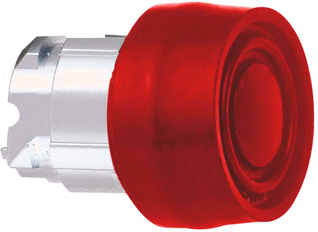 Schneider ZB4BP4S Drucktaster, Frontelement, Harmony XB4, Metall, 22mm, rot, unbeschriftet, tastend, mit Schutzkappe