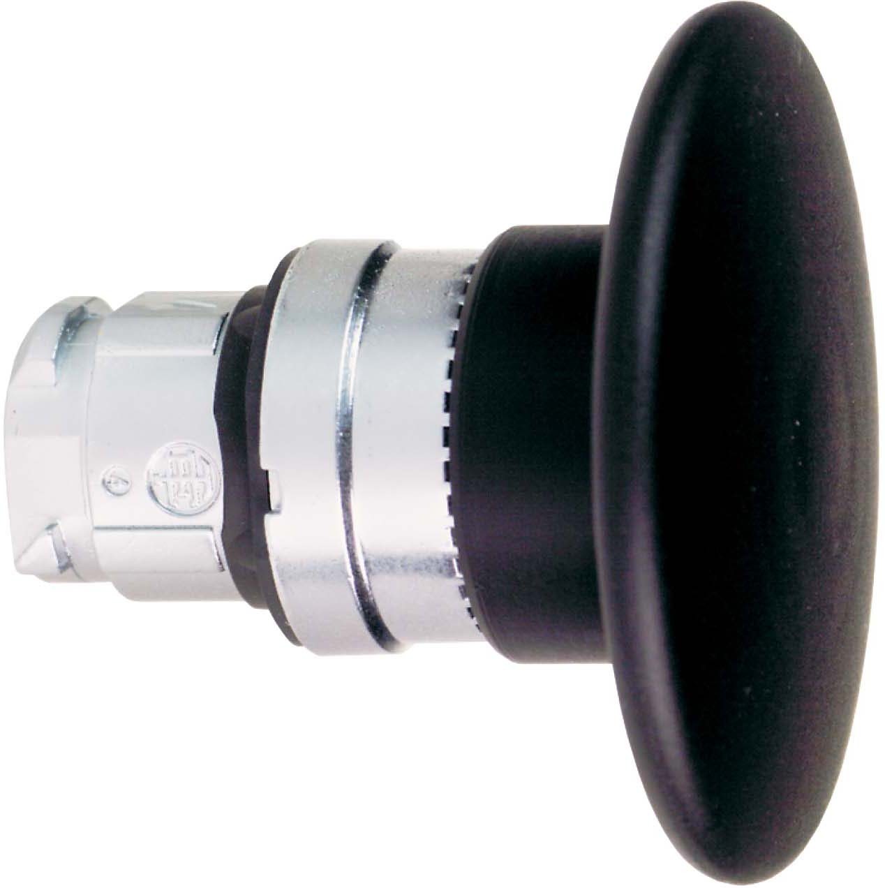 Schneider ZB4BR2 Pilzdrucktaster, Frontelement, Harmony XB4, Metall, 22mm, schwarz, Pilz 60mm, unbeschriftet, tastend