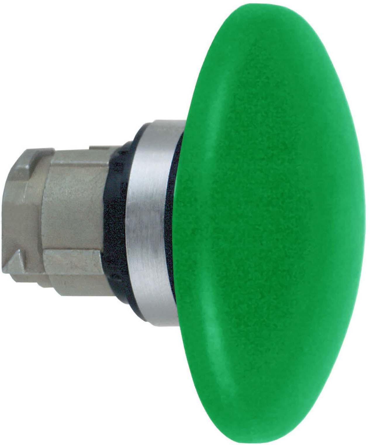 Schneider ZB4BR316 Pilzdrucktaster, Frontelement, Harmony XB4, Metall, 22mm, grün, Pilz 60mm gewölbt, unbeschriftet, tastend