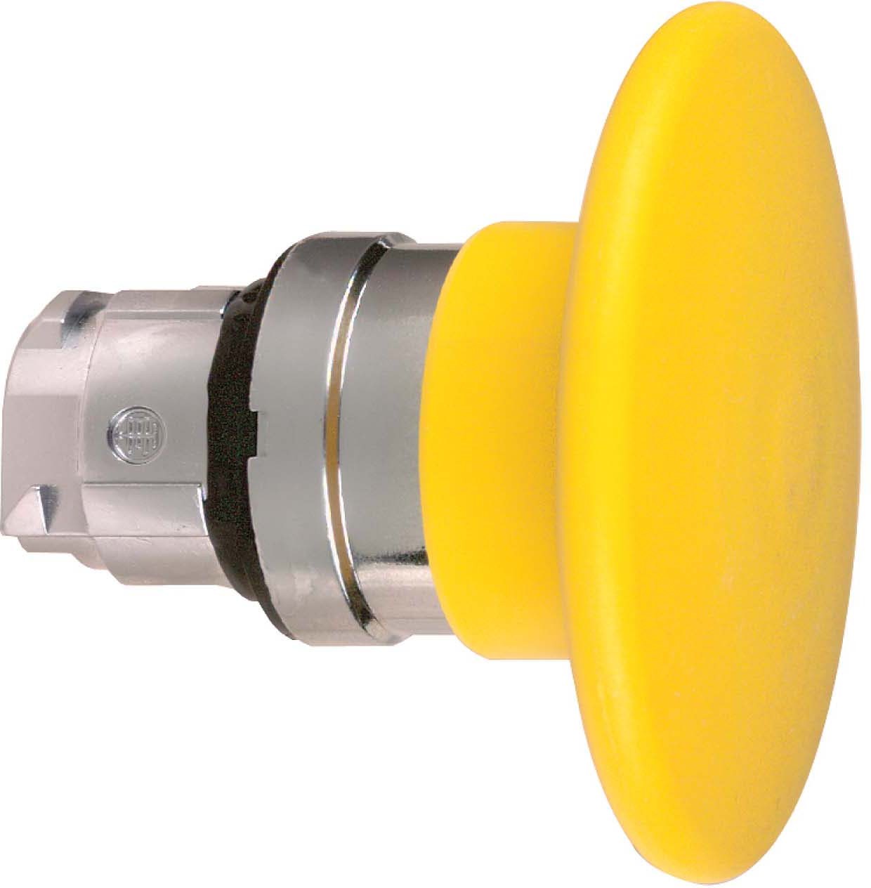Schneider ZB4BR5 Pilzdrucktaster, Frontelement, Harmony XB4, Metall, 22mm, gelb, Pilz 60mm, unbeschriftet, tastend