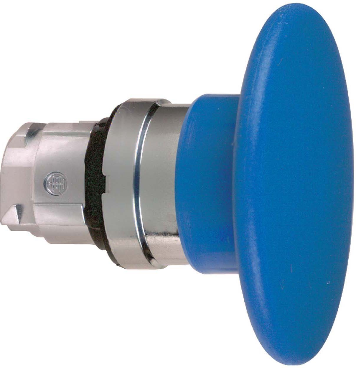 Schneider ZB4BR6 Pilzdrucktaster, Frontelement, Harmony XB4, Metall, 22mm, blau, Pilz 60mm, unbeschriftet, tastend